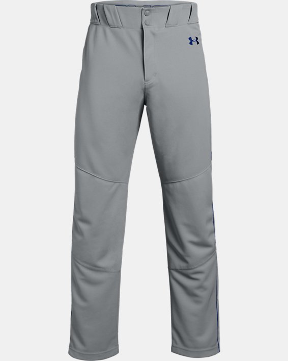 Details about   New Men's UA Ace Relaxed Piped Baseball Pants 1317254 082 Grey with Navy 
